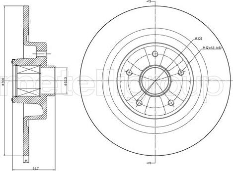 Metelli 23-1089 - Тормозной диск autospares.lv