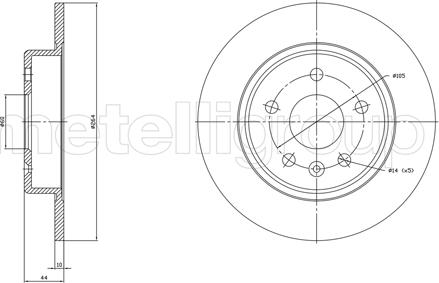 Metelli 23-1823C - Тормозной диск autospares.lv