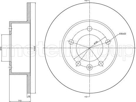 Metelli 23-1287C - Тормозной диск autospares.lv