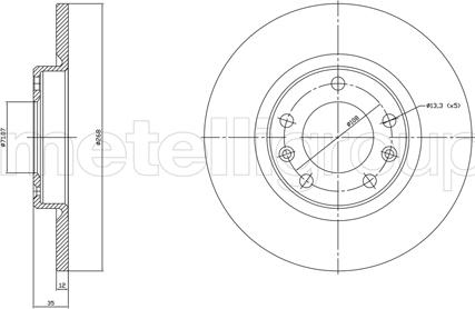 Metelli 23-1759C - Тормозной диск autospares.lv