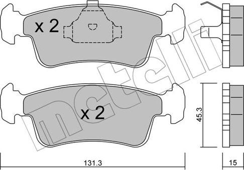 Metelli 22-0420-0 - Тормозные колодки, дисковые, комплект autospares.lv