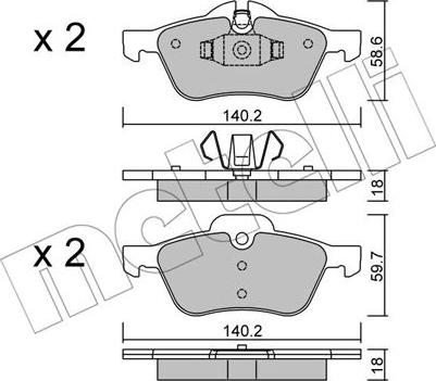 Metelli 22-0555-0 - Масляный фильтр autospares.lv