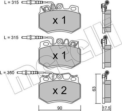 Metelli 22-0049-2 - Тормозные колодки, дисковые, комплект autospares.lv