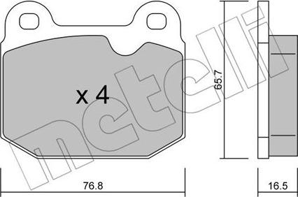 Metelli 22-0013-1 - Тормозные колодки, дисковые, комплект autospares.lv