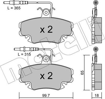 Metelli 22-0032-1 - Тормозные колодки, дисковые, комплект autospares.lv