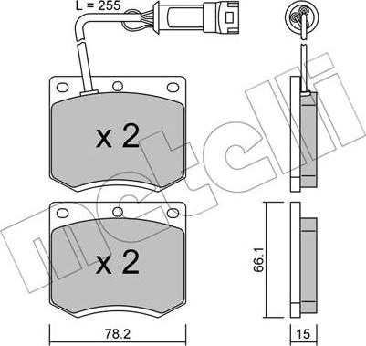 Metelli 22-0023-1 - Тормозные колодки, дисковые, комплект autospares.lv