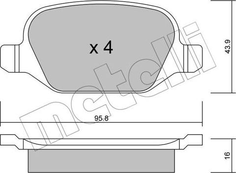 Alfarome/Fiat/Lanci 71772212 - Тормозные колодки, дисковые, комплект autospares.lv