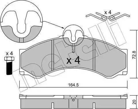 Remsa 61402 - Тормозные колодки, дисковые, комплект autospares.lv