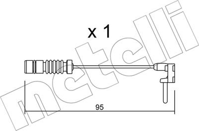 Metelli SU.011 - Сигнализатор, износ тормозных колодок autospares.lv