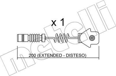 Metelli SU.012 - Сигнализатор, износ тормозных колодок autospares.lv