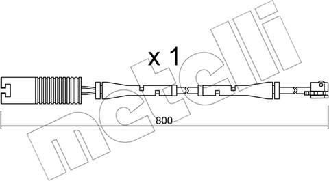 Metelli SU.083 - Сигнализатор, износ тормозных колодок autospares.lv