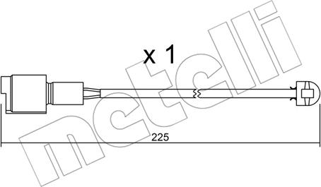 Metelli SU.075 - Сигнализатор, износ тормозных колодок autospares.lv