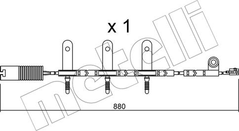 Metelli SU.149 - Сигнализатор, износ тормозных колодок autospares.lv