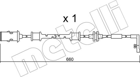 Metelli SU.142 - Сигнализатор, износ тормозных колодок autospares.lv