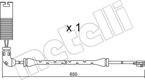 Metelli SU.147 - Сигнализатор, износ тормозных колодок autospares.lv