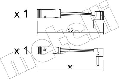 Metelli SU.159K - Сигнализатор, износ тормозных колодок autospares.lv