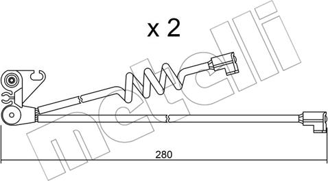 Metelli SU.169K - Сигнализатор, износ тормозных колодок autospares.lv