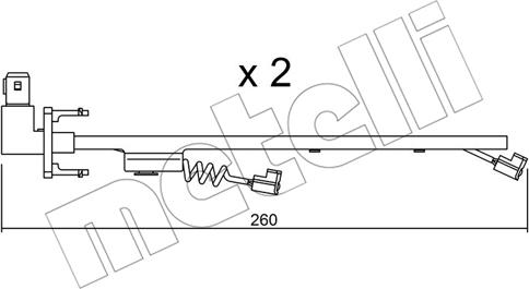 Metelli SU.184K - Сигнализатор, износ тормозных колодок autospares.lv