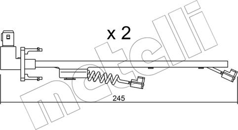 Metelli SU.183K - Сигнализатор, износ тормозных колодок autospares.lv