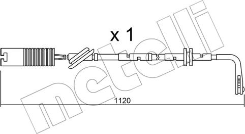 Metelli SU.124 - Сигнализатор, износ тормозных колодок autospares.lv