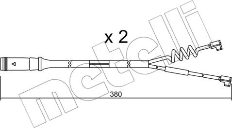 Metelli SU.175K - Сигнализатор, износ тормозных колодок autospares.lv