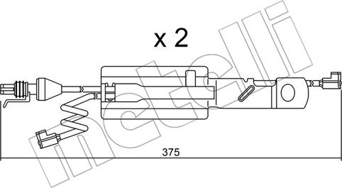 Metelli SU.177K - Сигнализатор, износ тормозных колодок autospares.lv