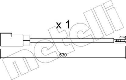 Metelli SU.340 - Сигнализатор, износ тормозных колодок autospares.lv