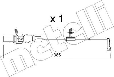 Metelli SU.348 - Сигнализатор, износ тормозных колодок autospares.lv