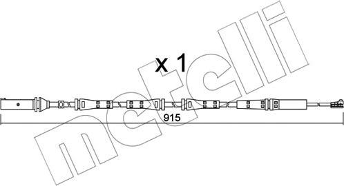Metelli SU.351 - Сигнализатор, износ тормозных колодок autospares.lv