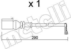 Metelli SU.365 - Сигнализатор, износ тормозных колодок autospares.lv