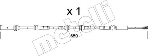 Metelli SU.366 - Сигнализатор, износ тормозных колодок autospares.lv