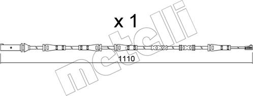 Metelli SU.368 - Сигнализатор, износ тормозных колодок autospares.lv