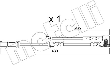 Metelli SU.311 - Сигнализатор, износ тормозных колодок autospares.lv