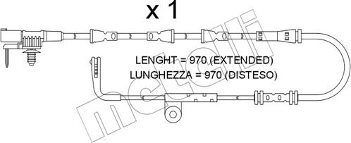 Metelli SU.388 - Сигнализатор, износ тормозных колодок autospares.lv