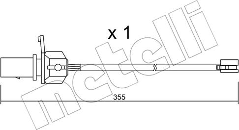 Metelli SU.332 - Сигнализатор, износ тормозных колодок autospares.lv