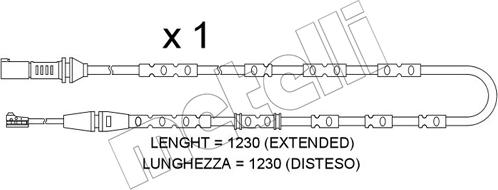 Metelli SU.371 - Сигнализатор, износ тормозных колодок autospares.lv