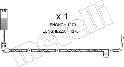 Metelli SU.254 - Сигнализатор, износ тормозных колодок autospares.lv