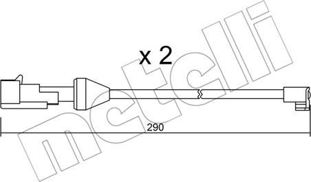 Metelli SU.204K - Сигнализатор, износ тормозных колодок autospares.lv