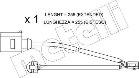 Metelli SU.218 - Сигнализатор, износ тормозных колодок autospares.lv