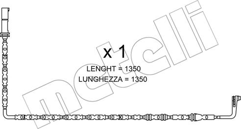 Metelli SU.286 - Сигнализатор, износ тормозных колодок autospares.lv