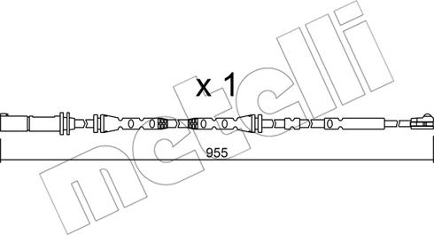 Metelli SU.280 - Сигнализатор, износ тормозных колодок autospares.lv