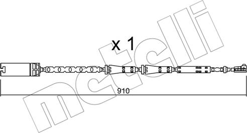 Metelli SU.282 - Сигнализатор, износ тормозных колодок autospares.lv