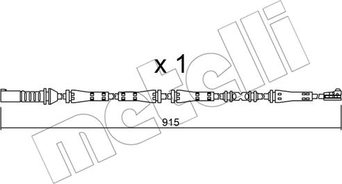 Metelli SU.287 - Сигнализатор, износ тормозных колодок autospares.lv