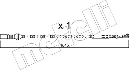 Metelli SU.279 - Сигнализатор, износ тормозных колодок autospares.lv