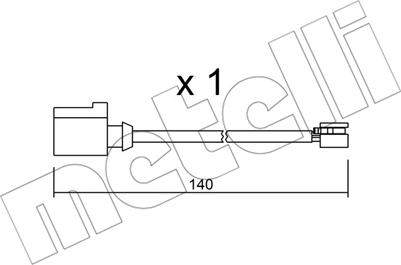 Metelli SU.274 - Сигнализатор, износ тормозных колодок autospares.lv