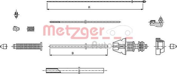 Metzger 493.1 - Тросик газа autospares.lv