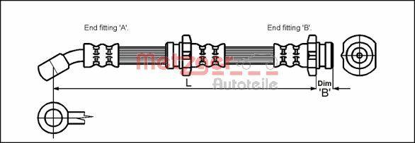 Metzger 4114691 - Тормозной шланг autospares.lv