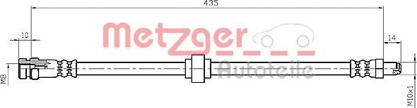 Metzger 4114661 - Тормозной шланг autospares.lv