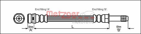 Metzger 4114678 - Тормозной шланг autospares.lv