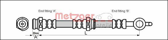 Metzger 4114054 - Тормозной шланг autospares.lv